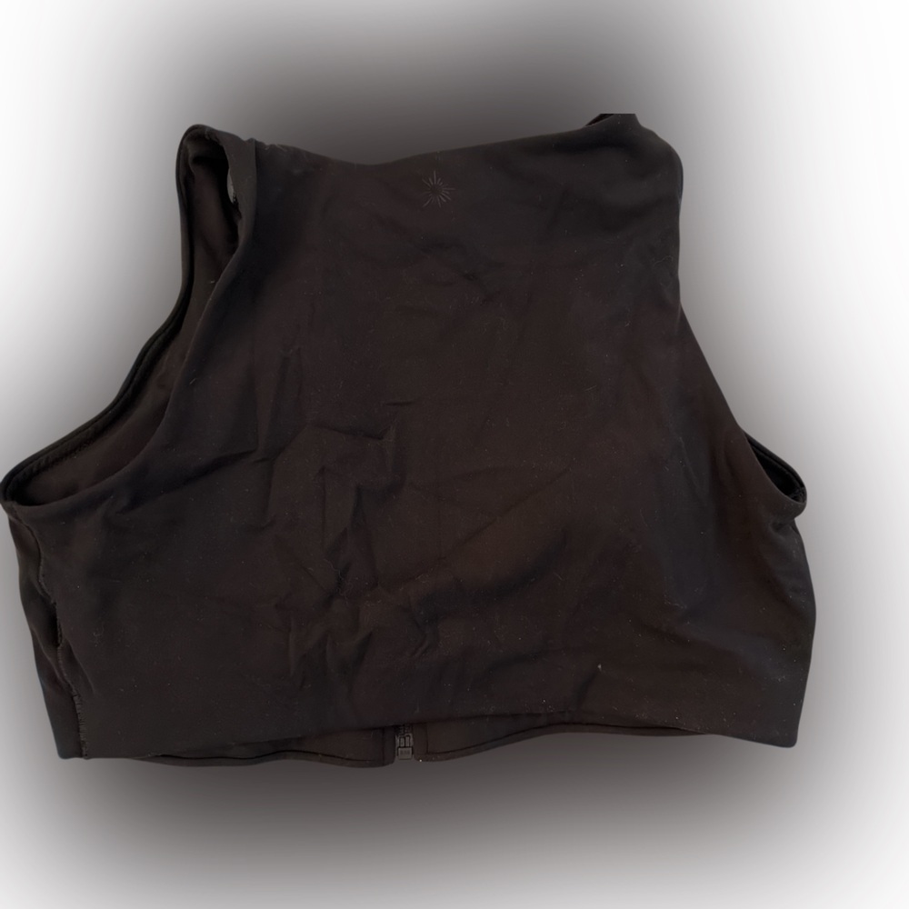Aerie Offline Black Zip-Up Sports Bra NWOT - Picture 2 of 4